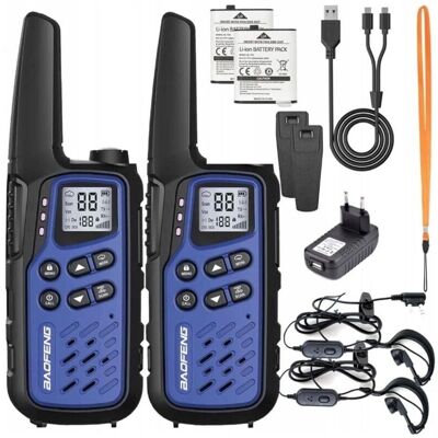Baofeng BF-T25E Radio z ręką - Niebieski, 16 Kanałów, 10 km Zasięg Baofeng BF-T25E Radio z ręką - Niebieski, 16 Kanałów, 10 km Zasięg