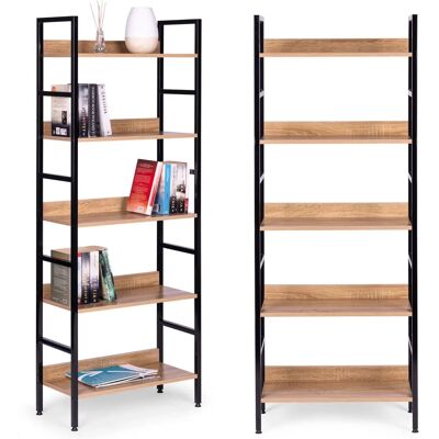 Viking Choice Industriële boekenkast - Metaal MDF - 5 planken - 160cm Viking Choice Industriële boekenkast - Metaal MDF - 5 planken - 160cm