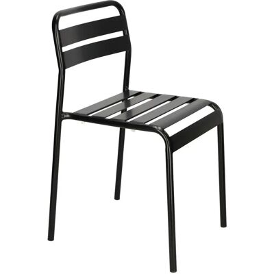 Silla de Metal Negra Terra de Intesi - Mueble para Exterior Silla de Metal Negra Terra de Intesi - Mueble para Exterior