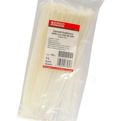 ERKO - OPK 3,6-250-N/100 - 3,6 mm - 250 mm - Kabelbinder ERKO - OPK 3,6-250-N/100 - 3,6 mm - 250 mm - Kabelbinder