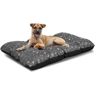 PRESTIGE - SILVER BONES - Graphite - 80x60 cm - Dog bed - Publicité PRESTIGE - SILVER BONES - Graphite - 80x60 cm - Dog bed - Publicité