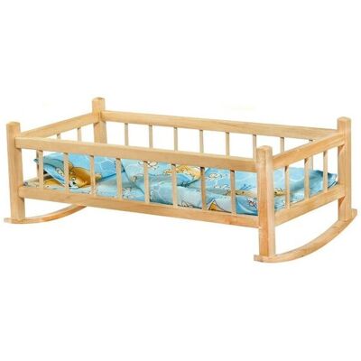 Accessoire poupée Baczek KD 0401 - Lit ou berceau - Bois écologique - Publicité Accessoire poupée Baczek KD 0401 - Lit ou berceau - Bois écologique - Publicité