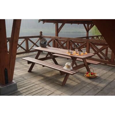 Dřevěná zahradní sestava Rojaplast Piknik - 160 cm - FSC Dřevěná zahradní sestava Rojaplast Piknik - 160 cm - FSC