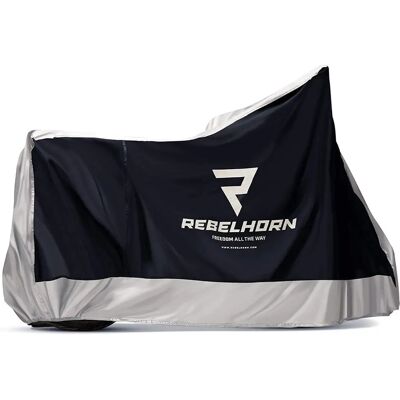 Rebelhorn COVER II Cubierta de moto - Negro Plateado - L Rebelhorn COVER II Cubierta de moto - Negro Plateado - L
