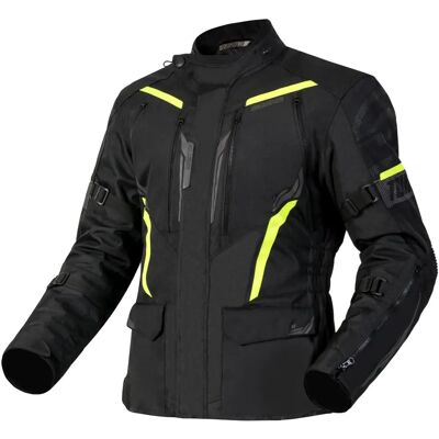 Ozone Tour III Motorjas - Zwart-antraciet-fluo geel - Motorjas Ozone Tour III Motorjas - Zwart-antraciet-fluo geel - Motorjas