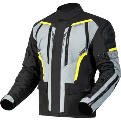Veste Ozone Tour III Noir-Gris-Jaune fluo - Équipement moto Veste Ozone Tour III Noir-Gris-Jaune fluo - Équipement moto