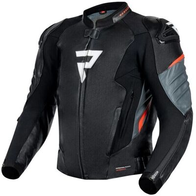 Giacca Moto Rebelhorn Veloce Nero Rosso Fluo Giacca Moto Rebelhorn Veloce Nero Rosso Fluo