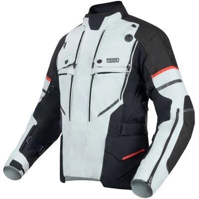 Giacca Rebelhorn Range Grigio-Nero-Rosso 5XL - Moto Giacca Rebelhorn Range Grigio-Nero-Rosso 5XL - Moto