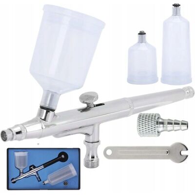 GENERIC - Zestaw aerografu - dysza 0,3 mm - dwa zbiorniki - Aerograf GENERIC - Zestaw aerografu - dysza 0,3 mm - dwa zbiorniki - Aerograf