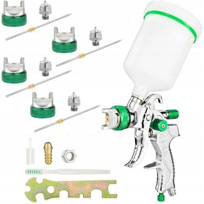 Generic - HVLP-4Nozzles - 600ml - Srebrny - Pistolet HVLP Generic - HVLP-4Nozzles - 600ml - Srebrny - Pistolet HVLP