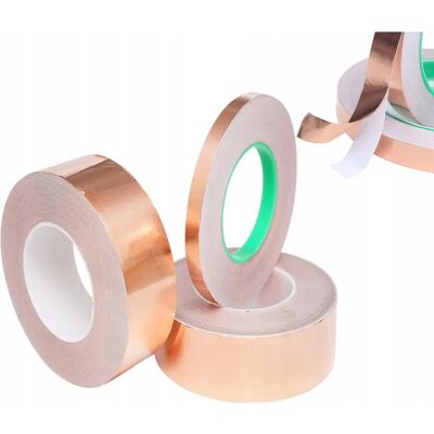 Generic - Taśma miedziana 50 mm x 20 m - 0.05 mm - dwustronna - Taśma miedziana Generic - Taśma miedziana 50 mm x 20 m - 0.05 mm - dwustronna - Taśma miedziana