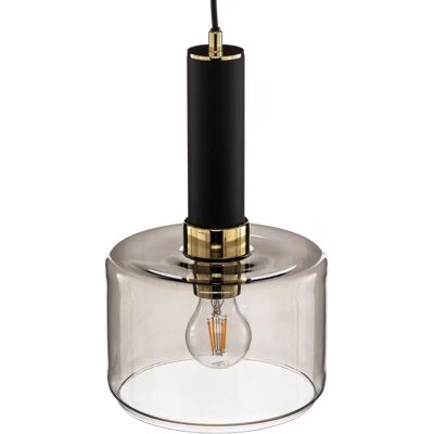 Nowoczesna Lampa Wisząca Jupiter Vanes - Satynowe szkło w kolorze dymu - E27 Nowoczesna Lampa Wisząca Jupiter Vanes - Satynowe szkło w kolorze dymu - E27