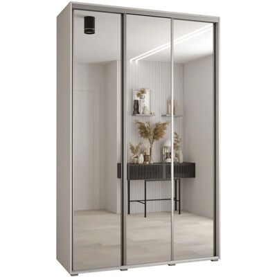 Abiks Möbel - DAVOS - Argent - Blanc - Armoire - Publicité Abiks Möbel - DAVOS - Argent - Blanc - Armoire - Publicité