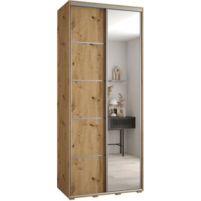 Abiks Möbel - ARMOIRE DAVOS - 110x45 cm - 235,2 cm - Wardrobe - Publicité Abiks Möbel - ARMOIRE DAVOS - 110x45 cm - 235,2 cm - Wardrobe - Publicité