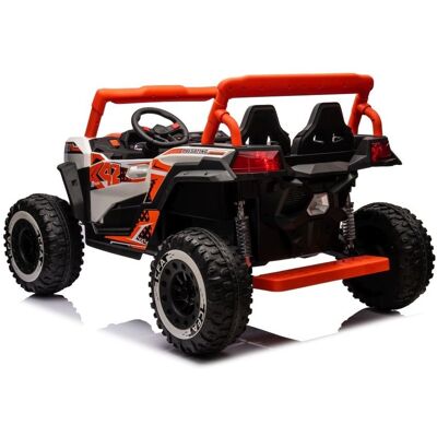 Viking Choice Elektrische kinderwagen - oranje - 4x45W motorfiets - Bluetooth en USB Mp3 Viking Choice Elektrische kinderwagen - oranje - 4x45W motorfiets - Bluetooth en USB Mp3