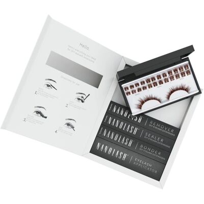 Nanolash Heartbreaker Bruine Cluster Wimper Kit - Wimperverlenging Nanolash Heartbreaker Bruine Cluster Wimper Kit - Wimperverlenging
