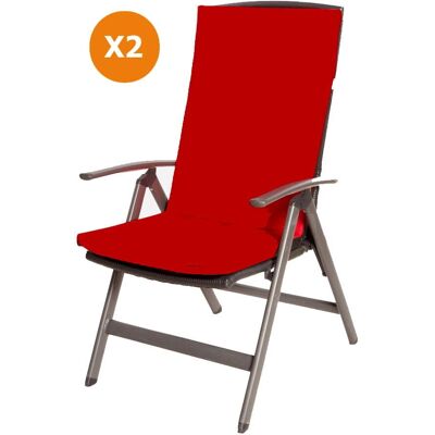 SETGARDEN Czerwony Zestaw Poduszek na Krzesło - 2 sztuki 110x47cm SETGARDEN Czerwony Zestaw Poduszek na Krzesło - 2 sztuki 110x47cm