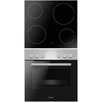 Amica Bkvc4010 Sütő és Főzőlap Szett - 4 Zónás Kerámia, 62L, A+ Amica Bkvc4010 Sütő és Főzőlap Szett - 4 Zónás Kerámia, 62L, A+