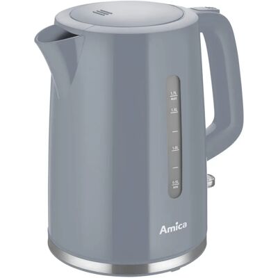 Bouilloire Amica KF 1013 Grise - 1.7L, 2200W, Protection contre la surchauffe Bouilloire Amica KF 1013 Grise - 1.7L, 2200W, Protection contre la surchauffe