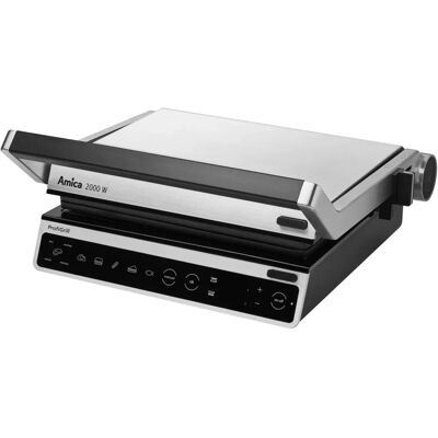 Grill électrique Amica GK 5011 - Antiadhésif, 2000W, Argent/Noir Grill électrique Amica GK 5011 - Antiadhésif, 2000W, Argent/Noir