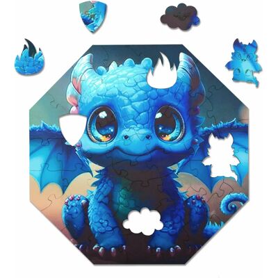 Puzzle Drewniane - Diego Smok - 46 elementów - Puzzle Puzzle Drewniane - Diego Smok - 46 elementów - Puzzle