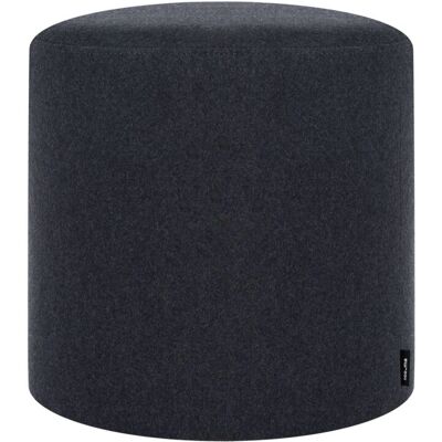 noo.ma Pouf rotondo in lana - Nero - 40x40x40 cm - Ottoman noo.ma Pouf rotondo in lana - Nero - 40x40x40 cm - Ottoman