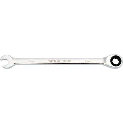 YATO YT-01907 - Kombinationsnyckel - 7mm, Silver, Krom-vanadium stål YATO YT-01907 - Kombinationsnyckel - 7mm, Silver, Krom-vanadium stål