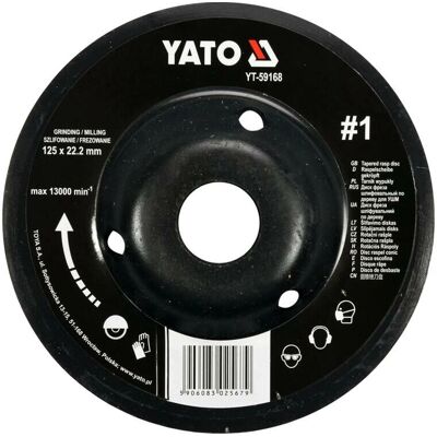 Yato YT-59168 Winkelschleifer-Zubehör - Konvex, 125mm, für Holz & Metall Yato YT-59168 Winkelschleifer-Zubehör - Konvex, 125mm, für Holz & Metall