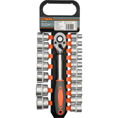 TOYA STHOR 58634 Steckschlüssel-Set - 19 Teile, 8-32mm, Ratsche TOYA STHOR 58634 Steckschlüssel-Set - 19 Teile, 8-32mm, Ratsche