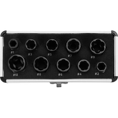Yato YT-06031 Jeu d'extracteurs de vis - Noir Yato YT-06031 Jeu d'extracteurs de vis - Noir