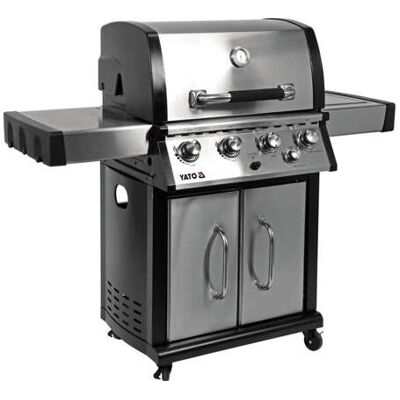 Yato YG-20013 Barbecue Extérieur - Gaz, Noir & Argent - Publicité Yato YG-20013 Barbecue Extérieur - Gaz, Noir & Argent - Publicité