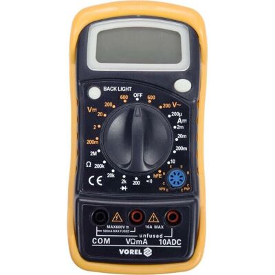 VOREL 81773 Multimeter - Digitalanzeige, 600V, 10A VOREL 81773 Multimeter - Digitalanzeige, 600V, 10A