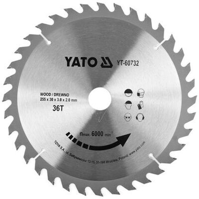 Yato YT-60732 Kreissägeblatt - 25,5cm für Holz & Kunststoff Yato YT-60732 Kreissägeblatt - 25,5cm für Holz & Kunststoff
