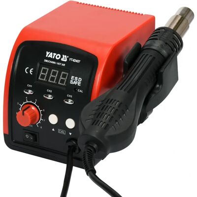Station de Soudure à Air Chaud Yato YT-82457 - 750W, LED Numérique, Température Réglable Station de Soudure à Air Chaud Yato YT-82457 - 750W, LED Numérique, Température Réglable