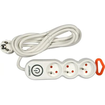 Prodlužovací kabel Sthor T72351 - 3 zásuvky, 3m, bílý Prodlužovací kabel Sthor T72351 - 3 zásuvky, 3m, bílý