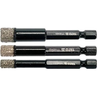 Yato YT-60409 Bohrerset - 3 Stück für Keramik und Granit Yato YT-60409 Bohrerset - 3 Stück für Keramik und Granit