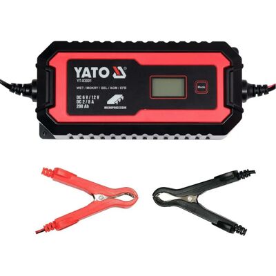 Yato YT-83001 pojazdowa ładowarka akumulatorów - Napięcie wejściowe 220-240V, 50Hz, IPX0, 800g Yato YT-83001 pojazdowa ładowarka akumulatorów - Napięcie wejściowe 220-240V, 50Hz, IPX0, 800g