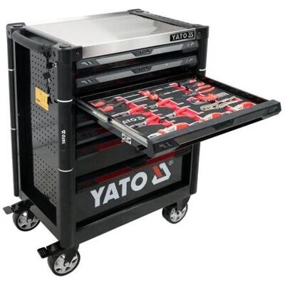Yato YT-55308 Teräsvälinevaunu - 6 vetolaatikkoa, lukko, 25kg Yato YT-55308 Teräsvälinevaunu - 6 vetolaatikkoa, lukko, 25kg