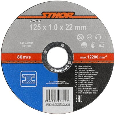 Sthor Metallkutteskive 125x22x1,0mm - Schleifscheibe für Metall Sthor Metallkutteskive 125x22x1,0mm - Schleifscheibe für Metall