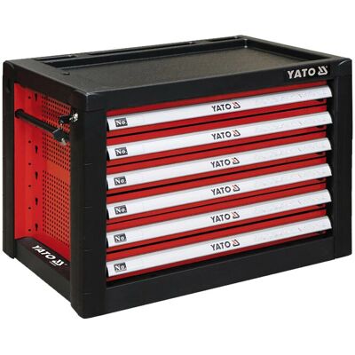 Yato YT-09155 Carrello attrezzi - 6 cassetti con chiusura Yato YT-09155 Carrello attrezzi - 6 cassetti con chiusura