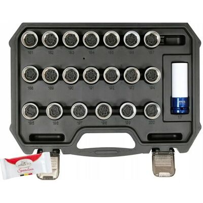 Yato YT-060306 Steckschlüssel-Set - 21 Stück, Chrom, 1/2" Yato YT-060306 Steckschlüssel-Set - 21 Stück, Chrom, 1/2"