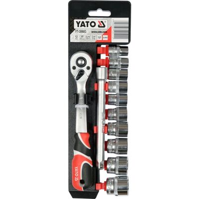 Yato YT-38683 Clé à chocs - Ensemble de 12 pièces - Publicité Yato YT-38683 Clé à chocs - Ensemble de 12 pièces - Publicité