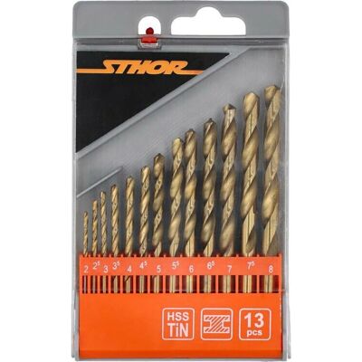 Toya Titan Bohrerset - 13 Stück, 2-8mm - Bohrerset Toya Titan Bohrerset - 13 Stück, 2-8mm - Bohrerset
