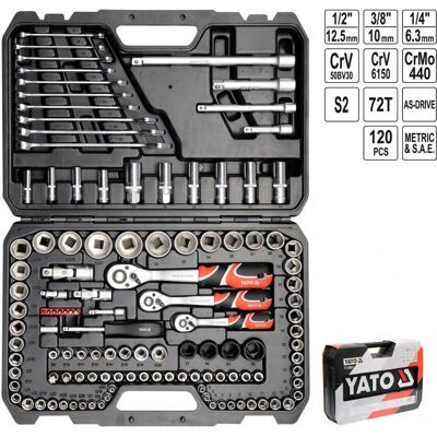 Yato YT-38801 Työkalu Setti - 120 työkalua Yato YT-38801 Työkalu Setti - 120 työkalua