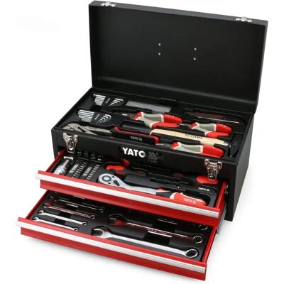 YATO YT-38951 Caixa de ferramentas - 80 peças - Kit de manutenção YATO YT-38951 Caixa de ferramentas - 80 peças - Kit de manutenção