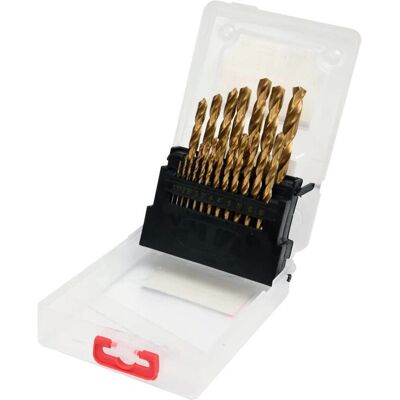 Juego de Brocas Yato YT-44675 - 19 piezas de acero rápido recubiertas de titanio Juego de Brocas Yato YT-44675 - 19 piezas de acero rápido recubiertas de titanio