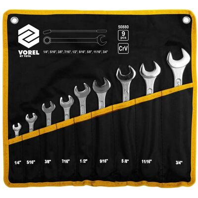 Ensemble de clés VOREL 50880 - 6-19 mm, 9 pcs - Publicité Ensemble de clés VOREL 50880 - 6-19 mm, 9 pcs - Publicité