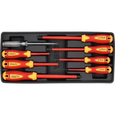 Yato YT-55462 Conjunto de chaves de fenda isoladas - Ranhura, Phillips, 8 peças Yato YT-55462 Conjunto de chaves de fenda isoladas - Ranhura, Phillips, 8 peças
