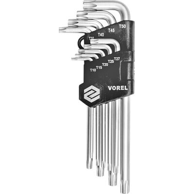 Vorel Jeu de 9 Clés Torx de Sécurité en Acier Chrome-Vanadium - Publicité Vorel Jeu de 9 Clés Torx de Sécurité en Acier Chrome-Vanadium - Publicité