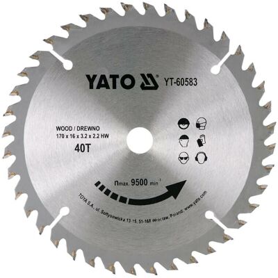 Yato YT-60583 Κινητήρα δισκοπρίονου - 40 δόντια - 170mm Yato YT-60583 Κινητήρα δισκοπρίονου - 40 δόντια - 170mm